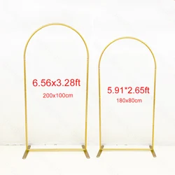2m Metal Birthday Balloons Arch Easy Assembly Flower Stand Aluminum Backdrop Arch Stand for Wedding Baby Shower Party Decoration