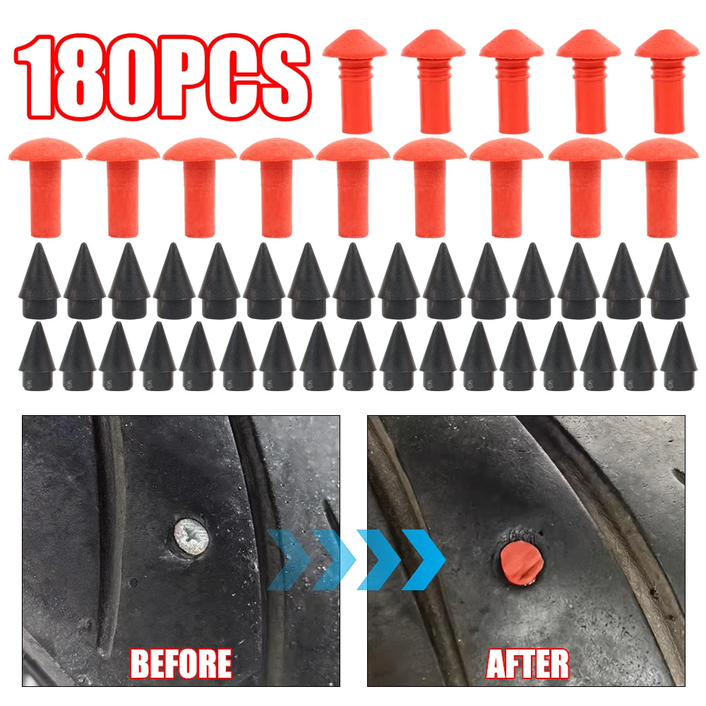 Universal Mushroom Shaped Tubeless Tire Repair Insert Sockets Plugs Red Black 7mm 8mm Tire Repair Rubber Bullet for Cars