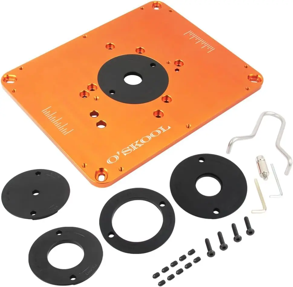 Precision Aluminum Router Table Insert Plate, Router Templates With Pre-Drilled Adapt to Multiple Routers of Different Model