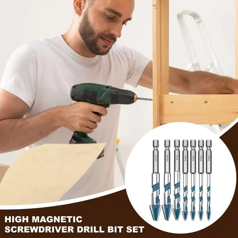 

Twist Drill Bit Set Bit Set For Drill Heavy Duty Precision Multi-Purpose Hole Saw Tool For Tile Installation Drywall Cabinet