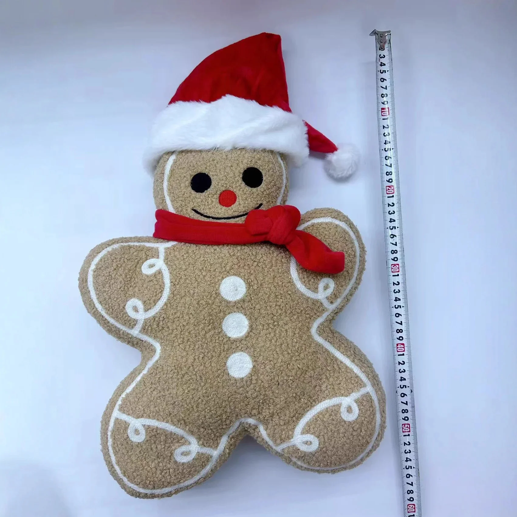 

Gingerbread Boy And Girl Christmas Pillow Plush Cushion For Kids And Family Cozy Holiday Home Living Room Party Table Decor