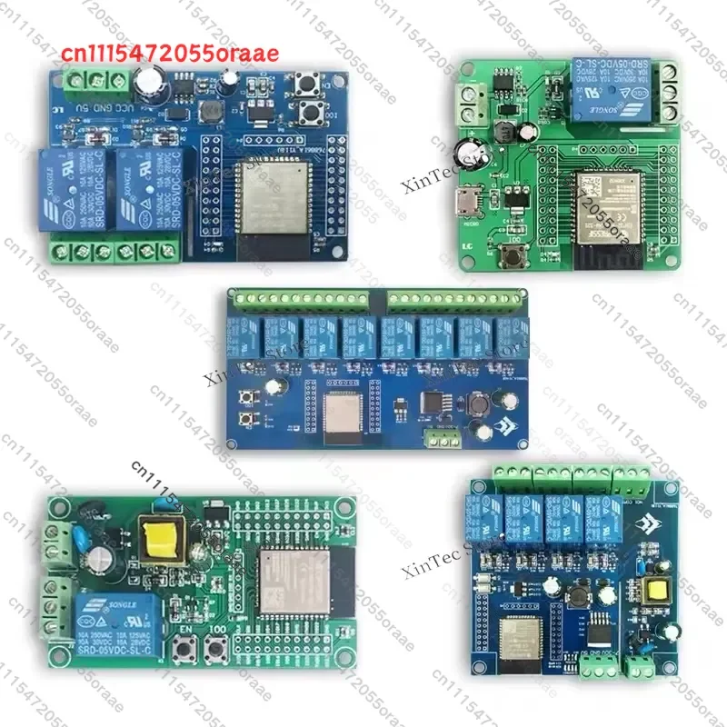 1/2/4/8 Channel ESP32 WIFI Bluetooth BLE Relay Module AC90-250V/DC5-30V Power Supply ESP32-WROOM-32E Development Board