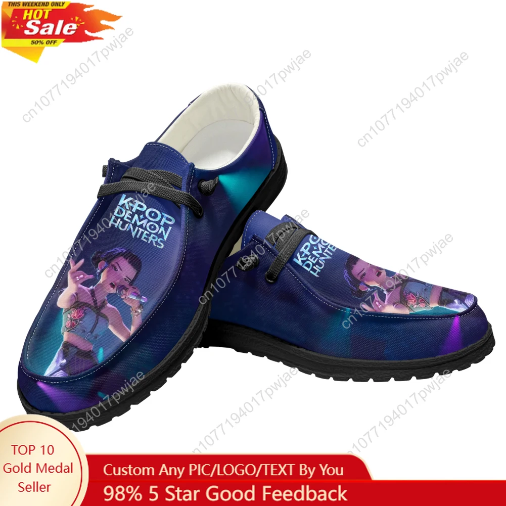 أحذية KPop Demon Hunters Zoey كاجوال للرجال والنساء، أحذية مسطحة قابلة للتنفس في الهواء الطلق، أحذية خفيفة الوزن للزوجين مصنوعة حسب الطلب #1