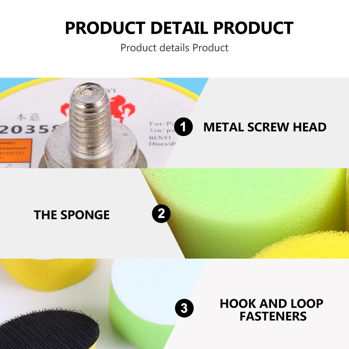 

16pcs Polishing Pads Kit Durable Polishing Buffing Pad Car Buffing Pads for Automotive Sanding Waxing Cleaning Detailing