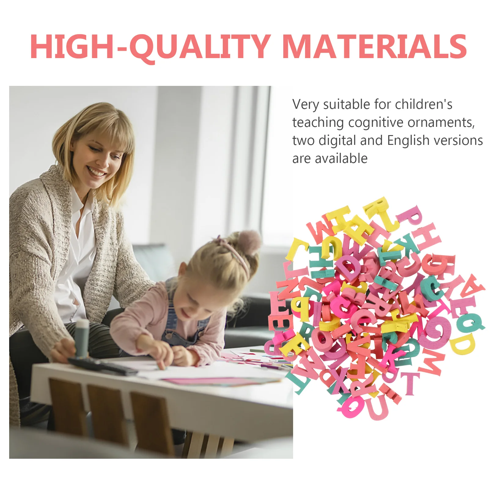 

100 Pcs Colored Wood Blocks DIY Crafts Supply Smooth Surface Prime Material Jewelry Making Craft Cultivate Handmade Ability