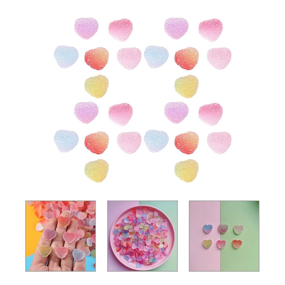 

60pcs Simulated Soft Colorful Resin Candy Embellishments Decorative Fake Candies For Home Office Desktop Party Decor Bulk Faux