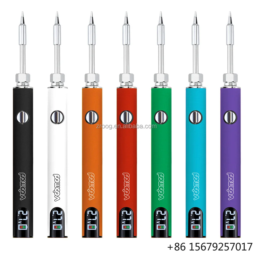 Electric Modern Smart Burning 650mAh Digital Display Soldering Iron Cart Preheat Rechargeable Battery Welding Pen Type c Metal