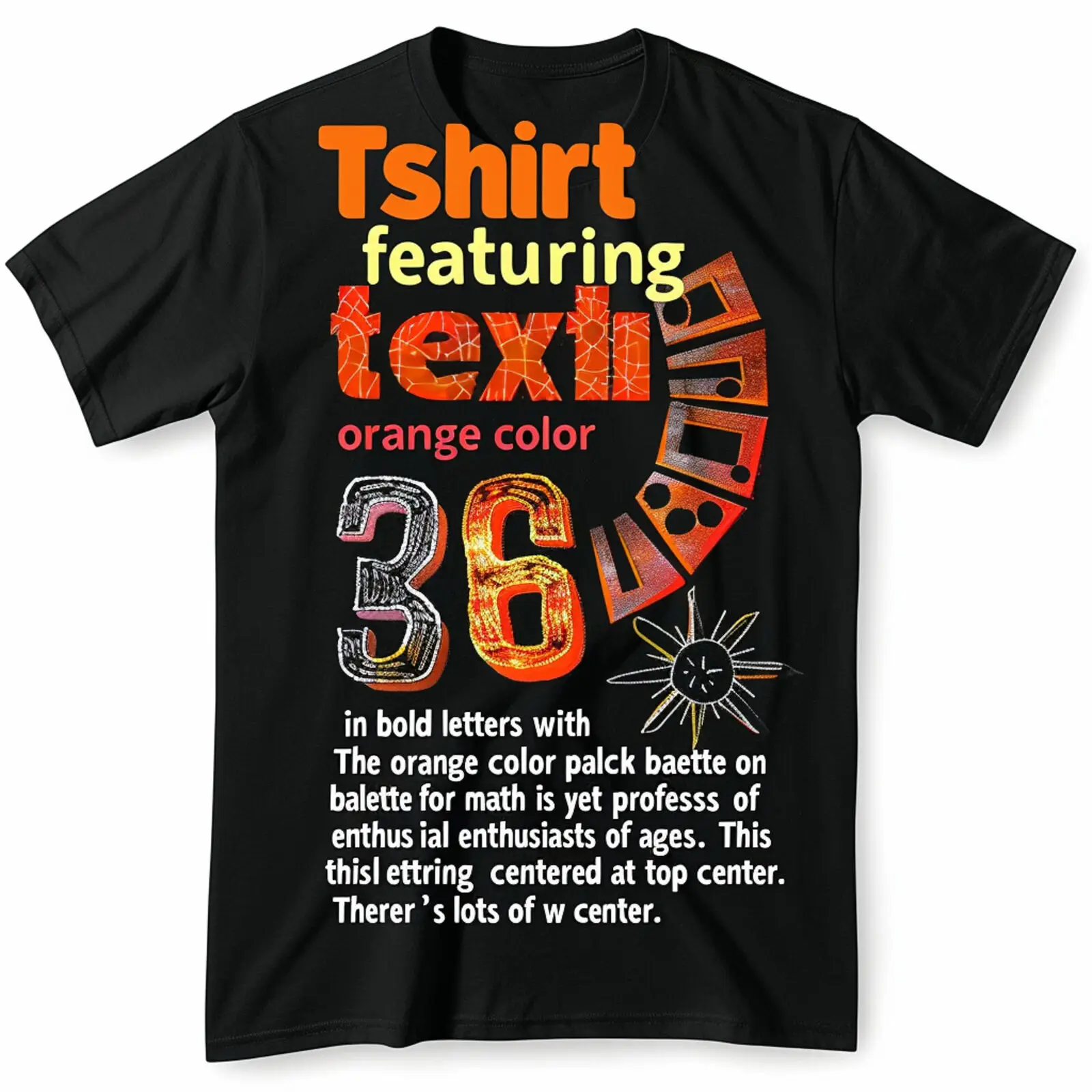 Math Lover's Dream: Sparkling Pi TShirt in Orange Fun Design for All Age