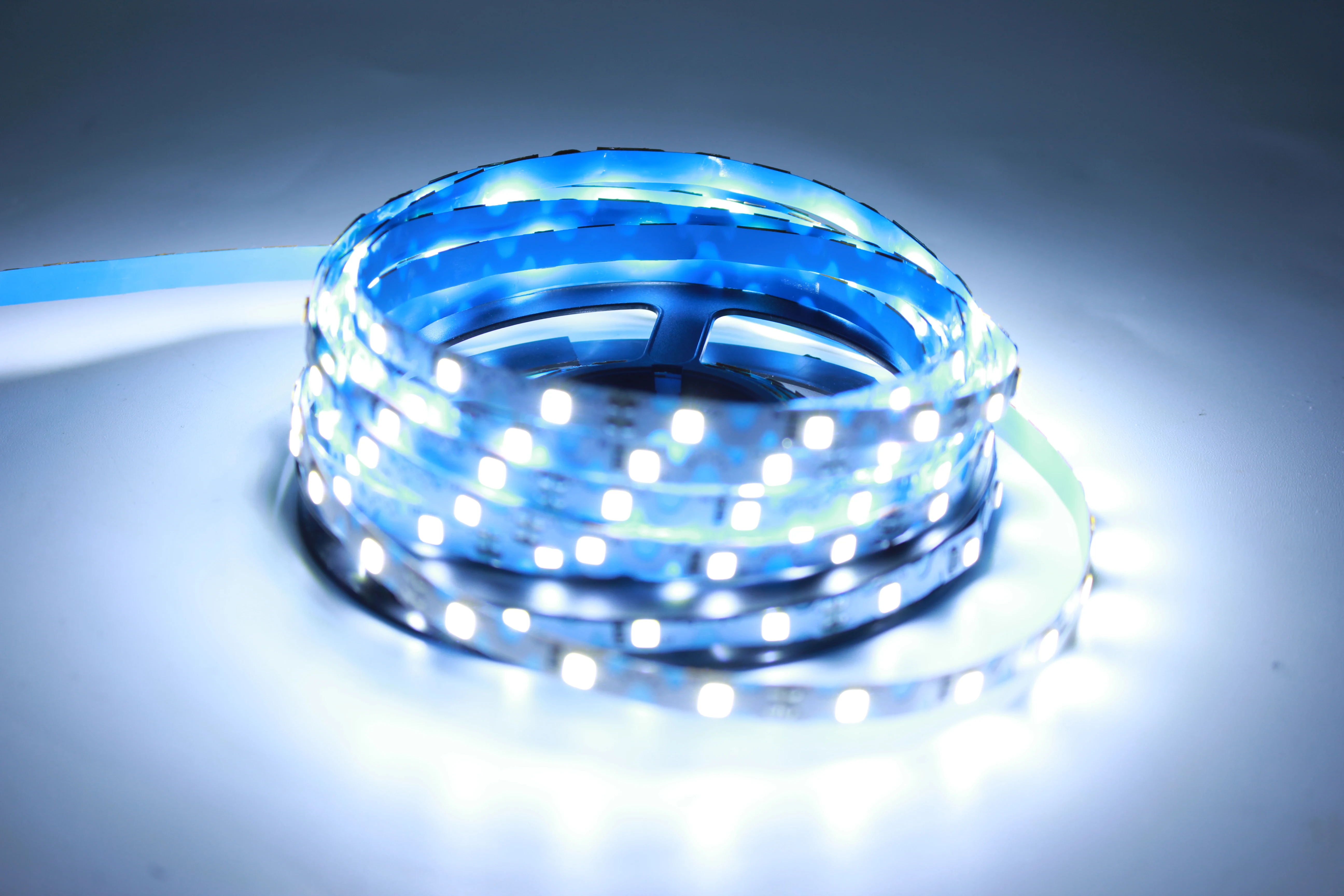 S shape type SMD 2835 LED Strip 5m white/Warm white 6000K 3000K 5MM PCB 12V 60leds/M Bendable Flexible led light Non Waterproof