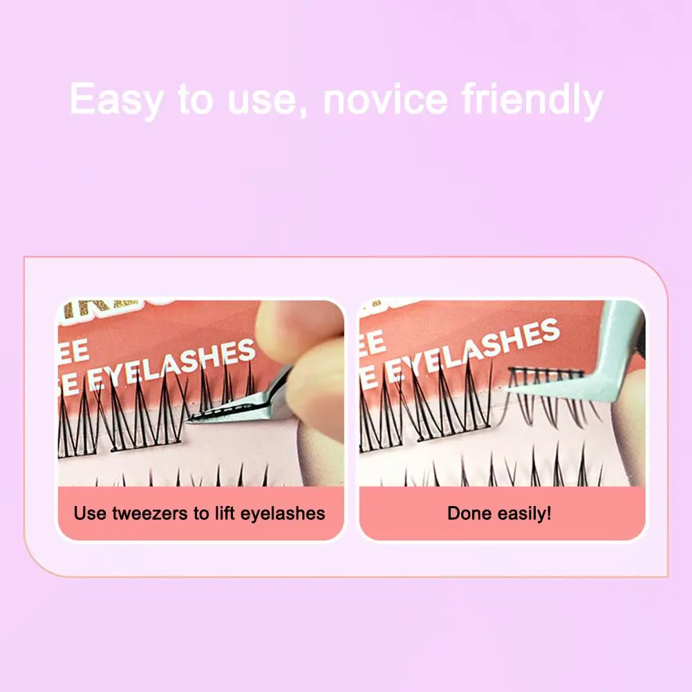 글루프리 인조 속눈썹 DIY 셀프 접착 클러스터 속눈썹 자연스러운 풍성한 애니메이션 스파이어 속눈썹 개별 속눈썹 메이크업
