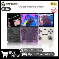 NEW K36 Retro Handheld Game Console Linux System 3.5 Inch IPS Screen Portable Pocket Video Player 64GB 128GB Games Kid Gift