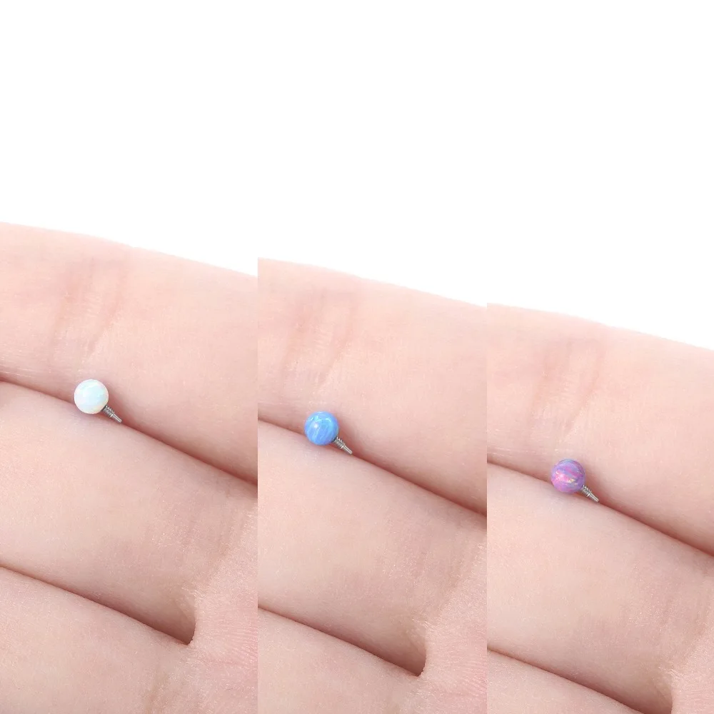 G23 Titan Ohrmuschel Edelstein Piercing Ohrring Nasenpiercing Augenbrauenpiercing Nasenpiercing Lippenimplantat Qualität Körperschmuck – Detail 6