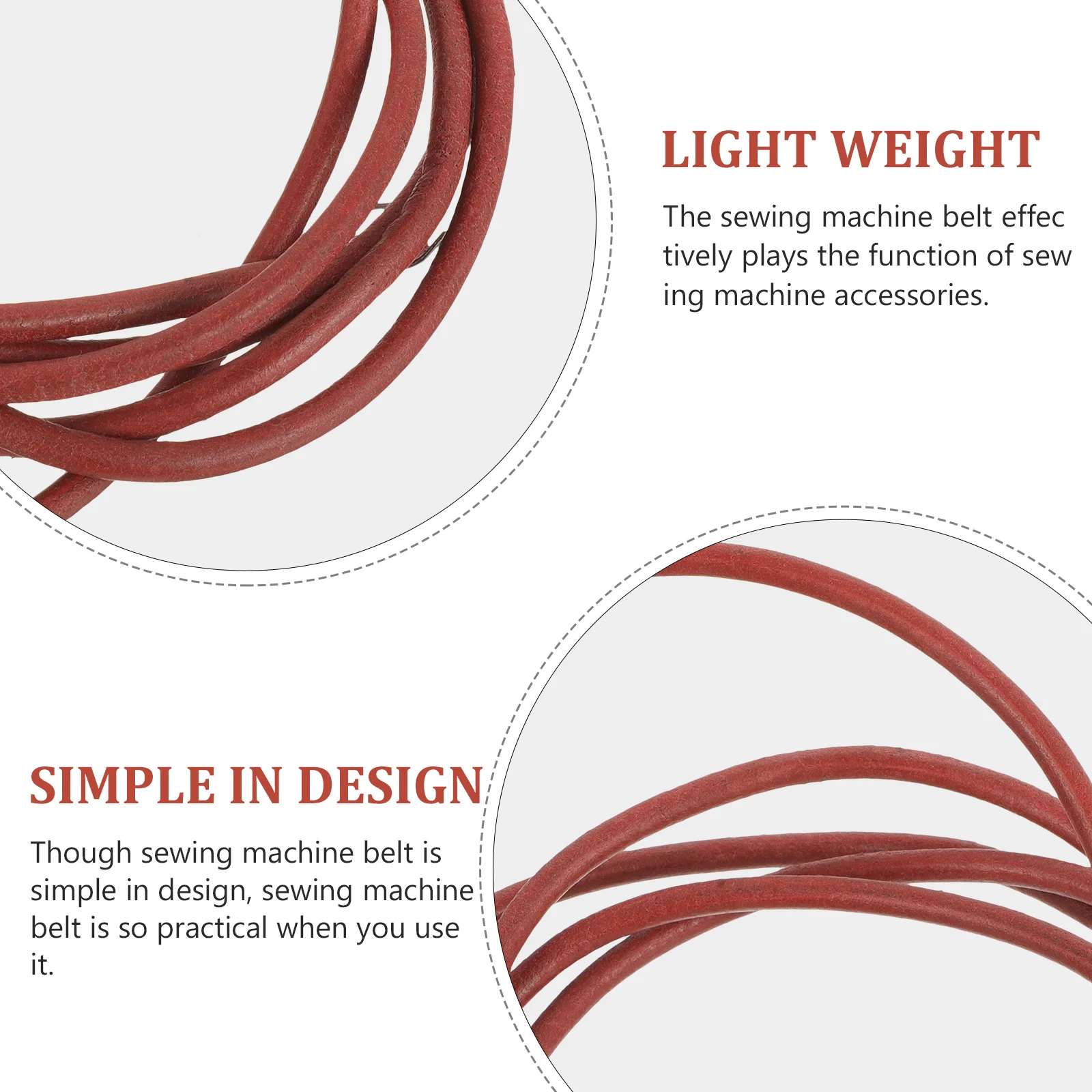 حزام ماكينة الخياطة من نوع الدواسة، ملحقات عملية، حزام ماكينة الخياطة المعدنية القوية #6