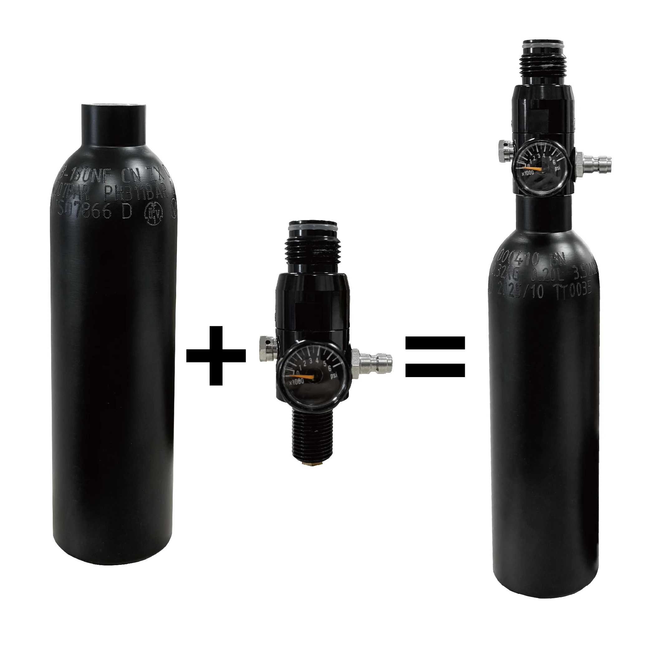 13ci/0,20L Hochdruck-HPA-Tank Soda Drink Gas Füllung Aluminium Flasche Luftzylinder Aquarium Pflanze CO2 Tank Tauch Sauerstoff Tank