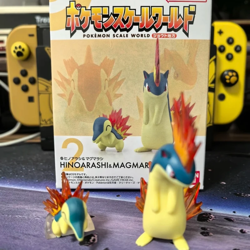 Bandai Pokemon Scale World Johto Region  - Cyndaquil Chikorita Pichu Aipom Marill Totodile Umbreon Actiuon Figure Model Toy Gift view 3