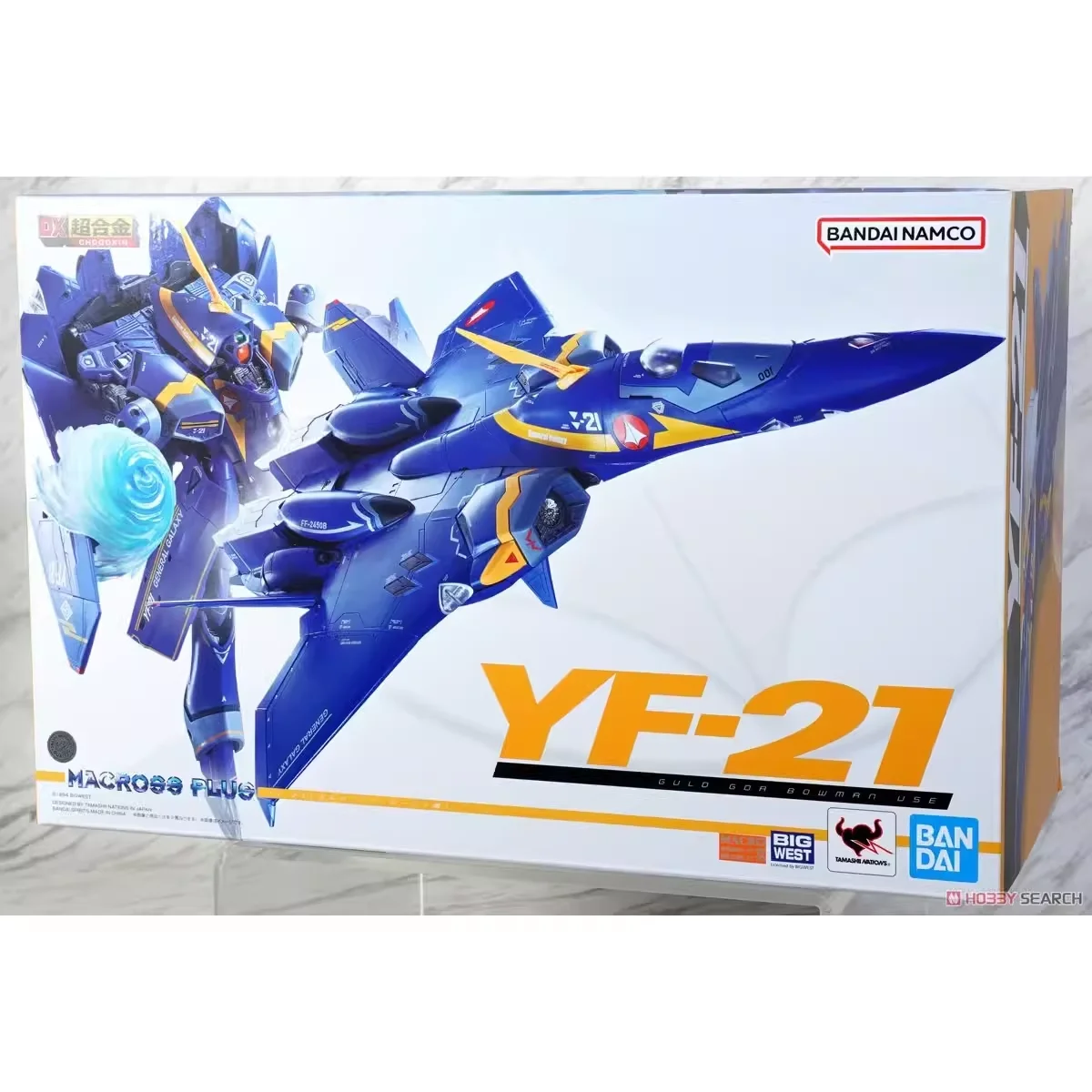 Em estoque, Figura de Ação Bandai DX Super Alloy Macross PLUS YF-21 Swift Garut 3698, Coleção de Presentes