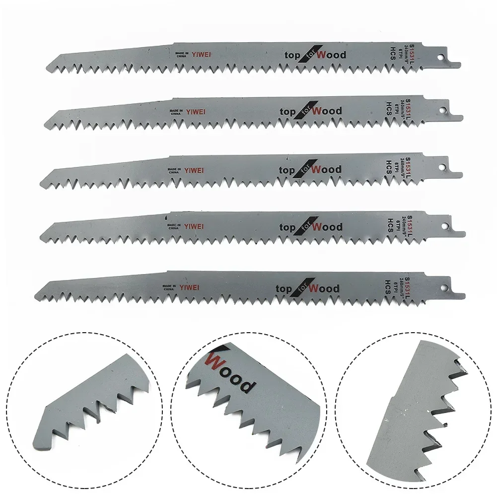 135PCS Woodworking Saber Saw Blades, S1531L Reciprocating Saw Blades, Fast Cutting and, Perfect for Metal and Wood Cutting