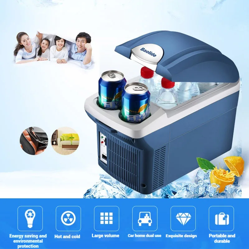 Car Refrigerator Mini Fridge Portable Freezer Refrigerator Plug In Cooler Refrige 8L Thermoelectric Cooler For Fruits