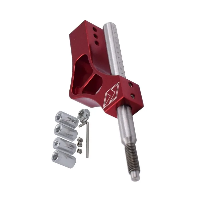 With 4 Adapter Adjustable Height New Adjustable Height Car Shift Knob Extender Aluminum Lever Single Bend Shifter Extension
