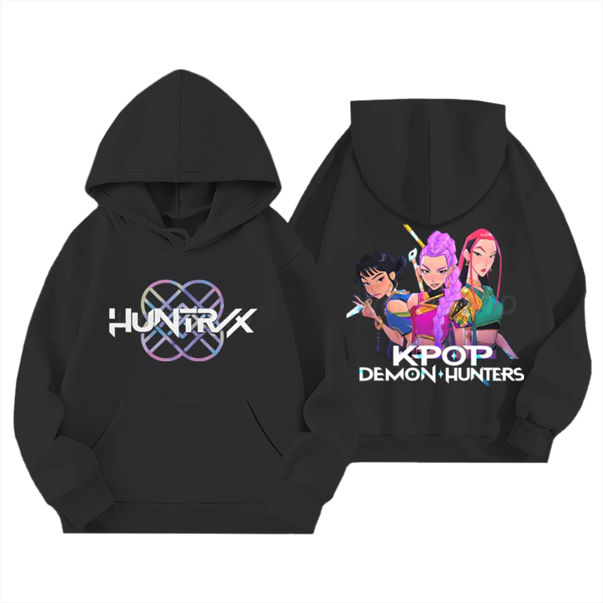 Kpop Devil Hunter الكورية أزياء شعبية الرجال هوديي Harajuku رياضي عارضة في الهواء الطلق البلوز الاتجاه الحضري هوديي