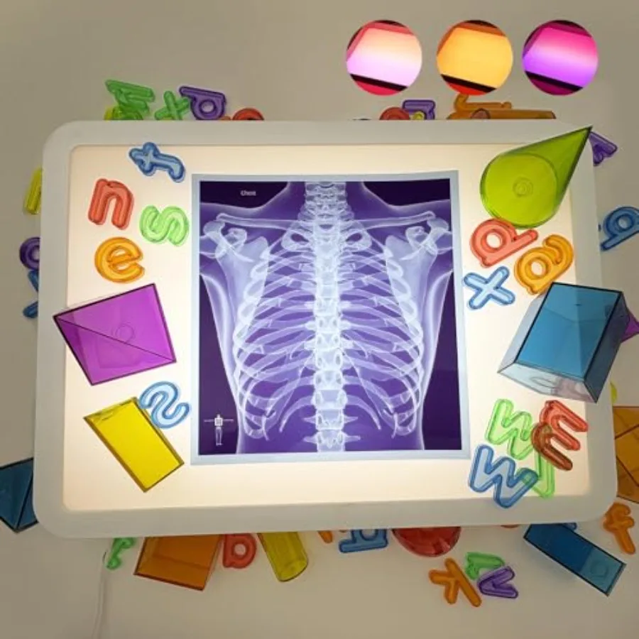

LED Light Up Table for Shine Bright Light Box with 10 Levels 3 Color Modes Portable Dimmable Box for Tracing Magna-Tiles Art Ed
