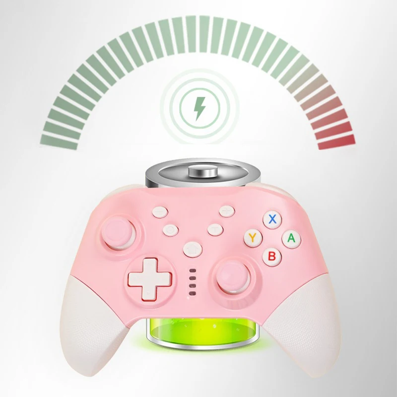Joystick For Switch Pro gamepad  supports switch console with dual motor vibration, pink game controller supports PC win10