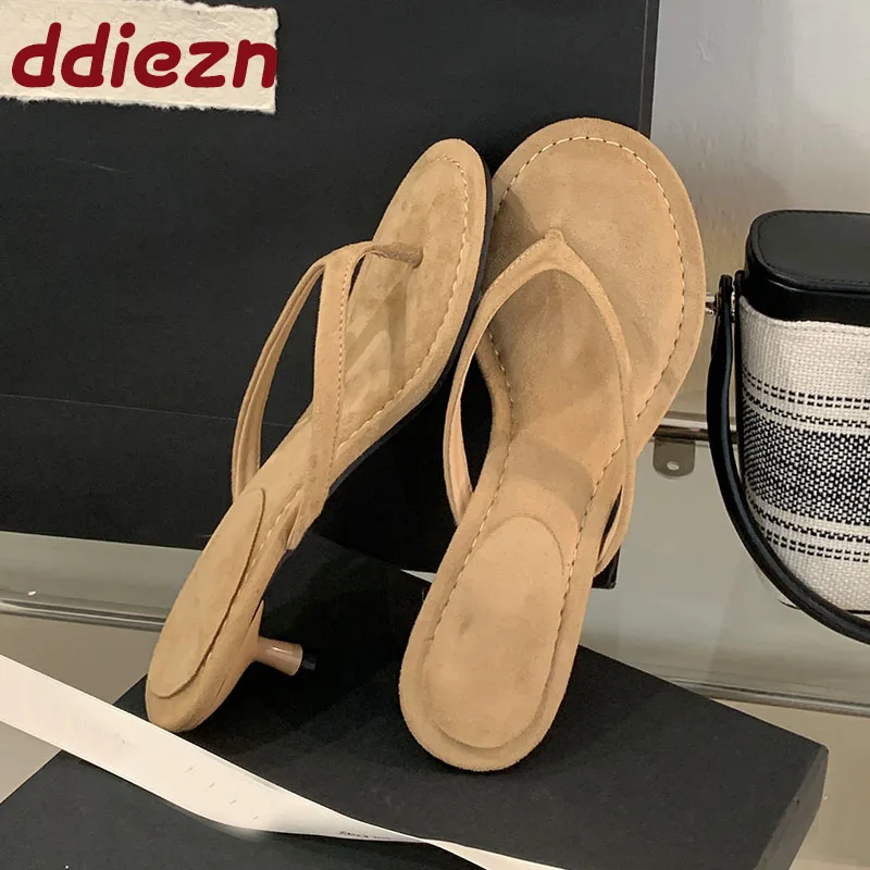 

Модные женские шлепанцы на тонком каблуке с круглым носком, шлепанцы, женские шлепанцы, сандалии, весна-лето, женские тапочки на каблуке, туфли-лодочки