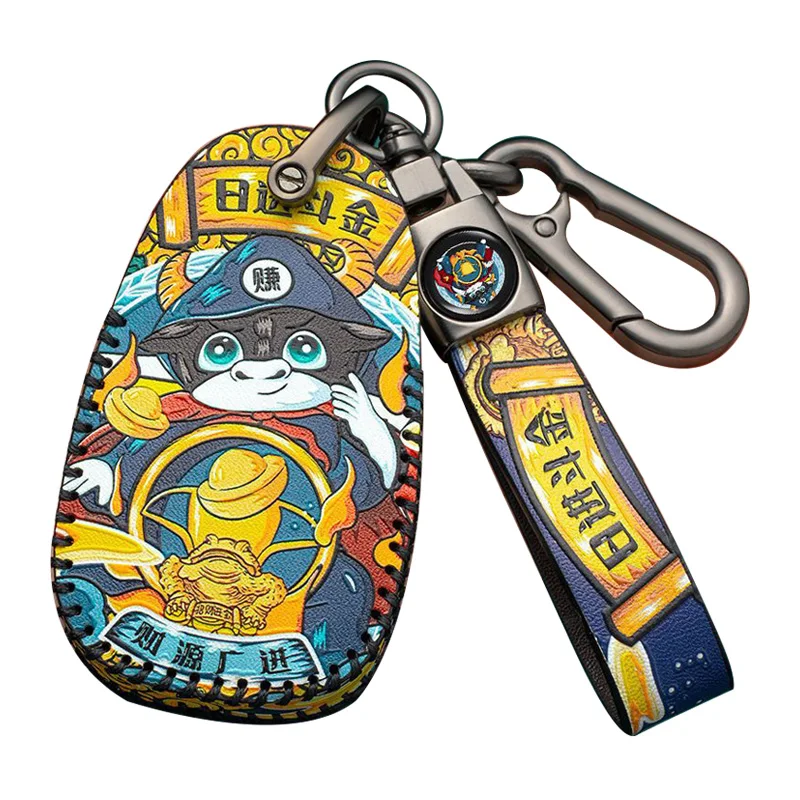 Leather Car Key Case for Alfa Romeo Giulia Stelvio Giulietta 156 159 GTO GTA Mito Brera Keychain Remote Cover Buckle Accessories