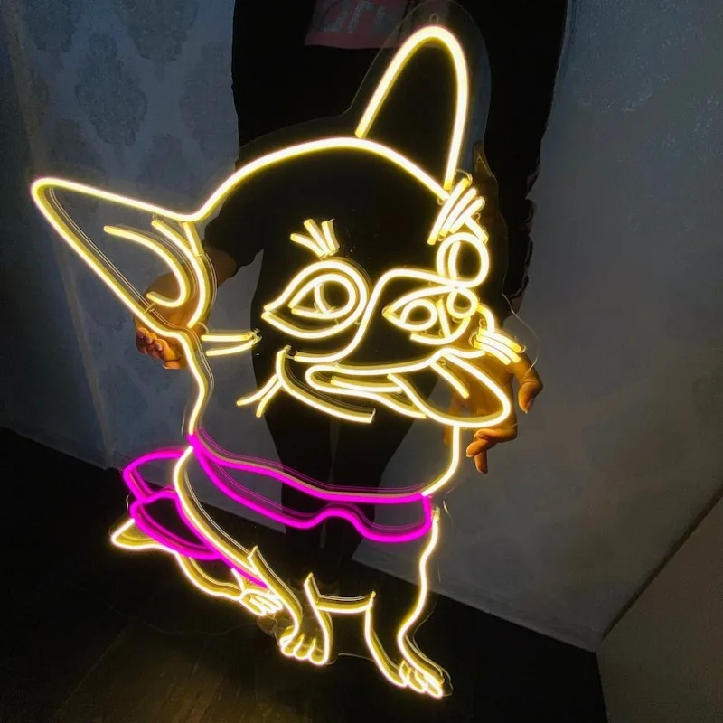 Custom Pets Neon Sign, Luz LED, Seu Cão, Quarto, Quarto de Lar, Pet Shop, Decoração de Parede, Texto