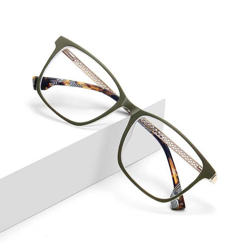 VICKI Square Large-frame Fashionable Glasses, Photochromic Anti-blue Light, Customizable Prescription Multifocal Glasses LS202