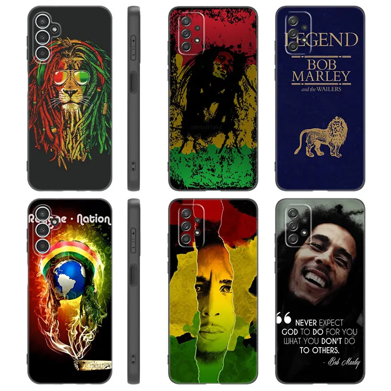 Reggae Bob Marley Case For Samsung A13 A22 A24 A32 4G A23 A25 A34 A35 A52S A53 A54 A55 A73 5G A12 A14 A15 A31 A33 A50 A51 A72