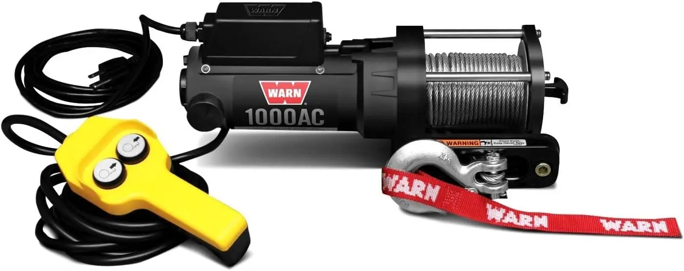 WARN 80010 1000AC 120V Electric Utility Winch - 1,000 lbs. Capacity