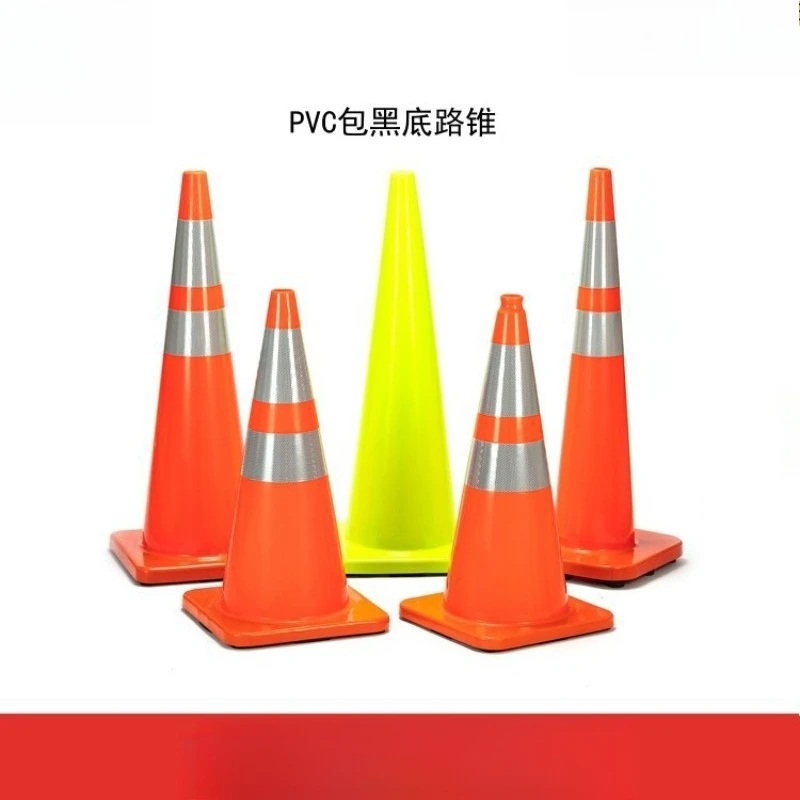 

RC700D-1 PVC Reflective Traffic Cone Safety Warning Road Cone For Parking Lot Road Construction
