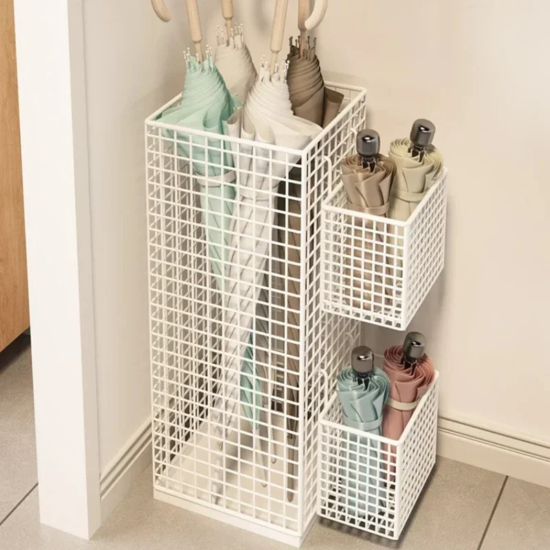 Rust-Resistant Metal Umbrella Stand, Storage Rack for Doorway, Durable Organizer, Modern Entryway Stand, Large Capacity