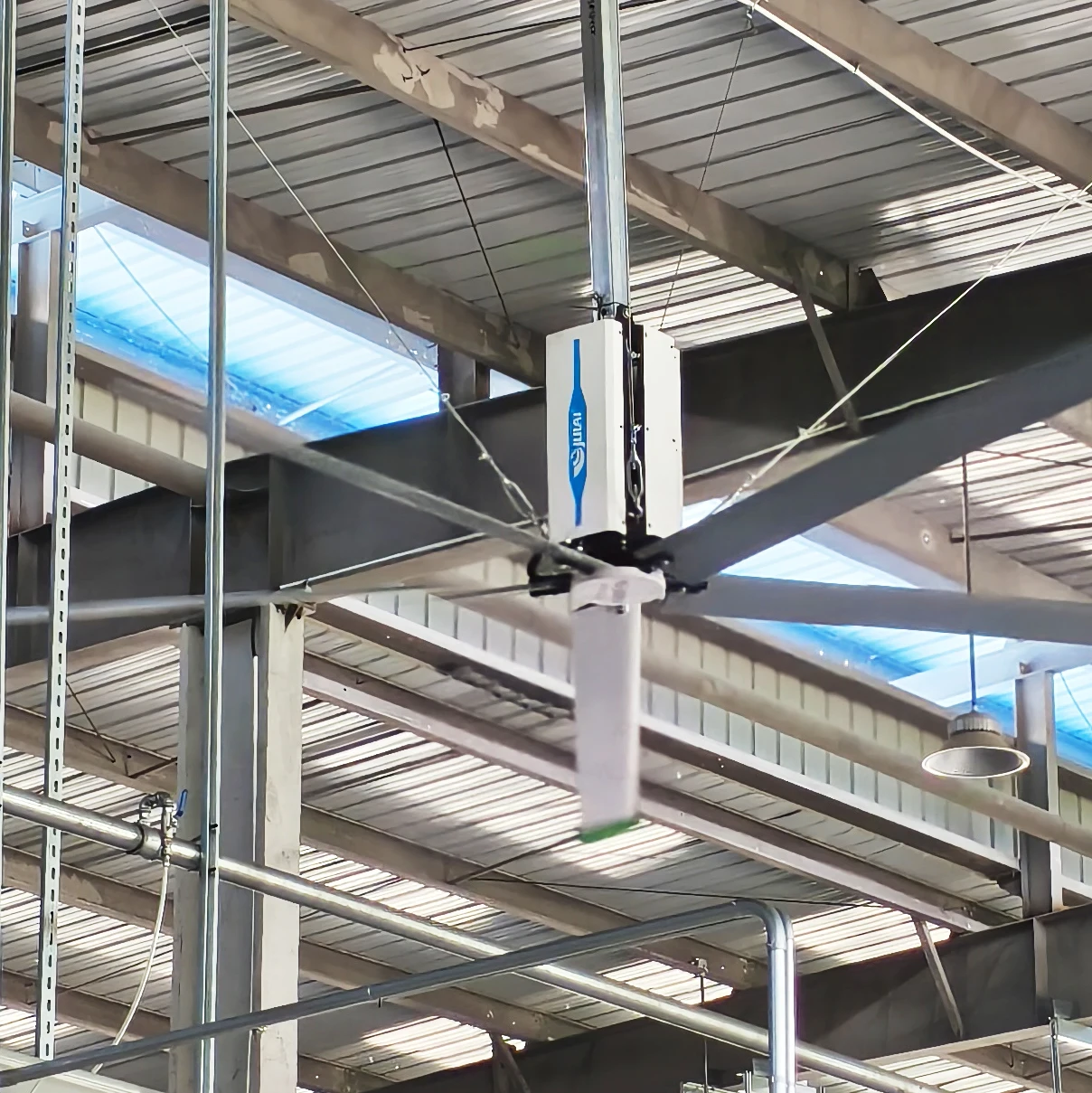 Ventilador de Techo Industrial de Alta Calidad, Gran Volumen de Aire, Ventilador HVLS para Zoológicos