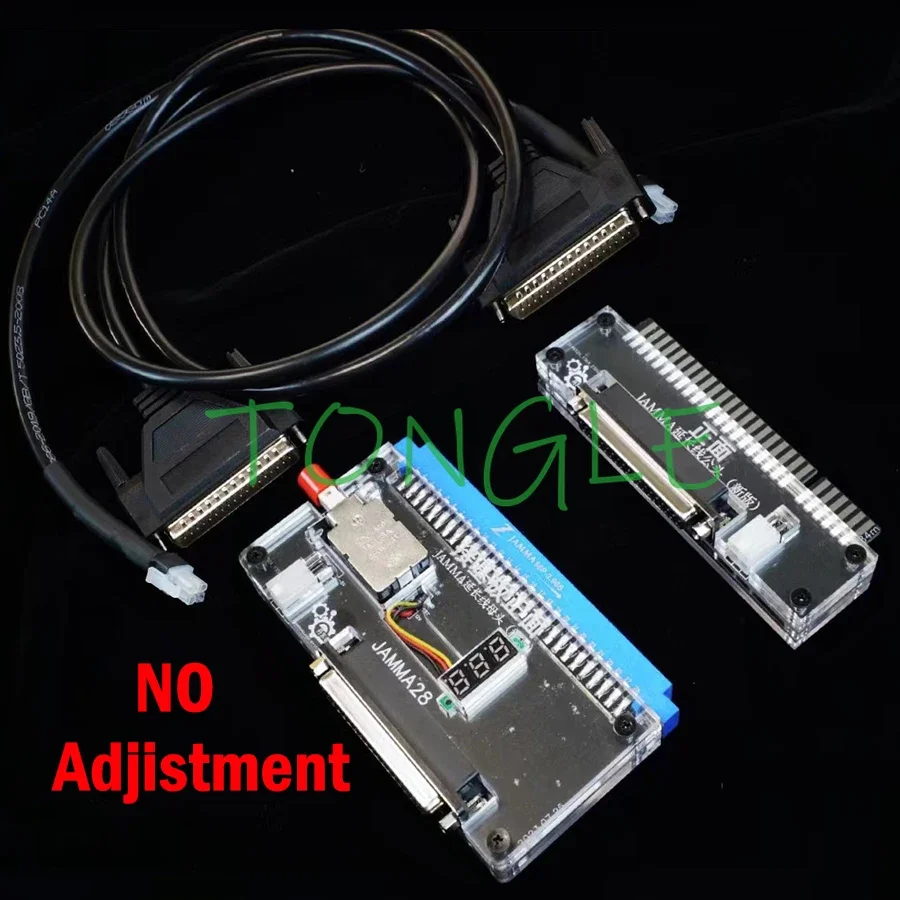 Jamma Converter Extension Cable with Voltage Display for Cbox SuperGun CPS1 Sammy Arcade Game Cabinet, Optional Image Adjustment