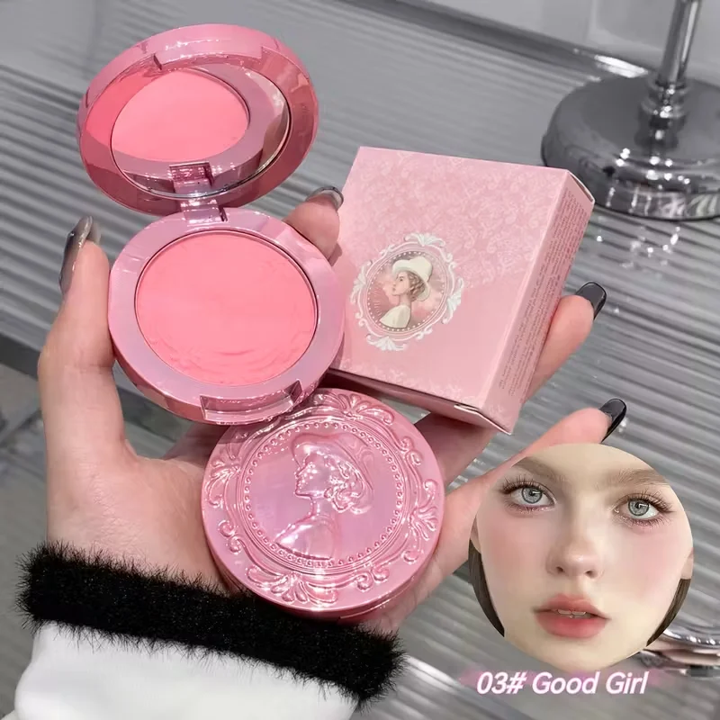 3 Colors Blush Palette Pearlescent Baked Brightening Blush Powder Cheek Tint Blush Contour Highlighter Face Shadow Shimmer Rouge