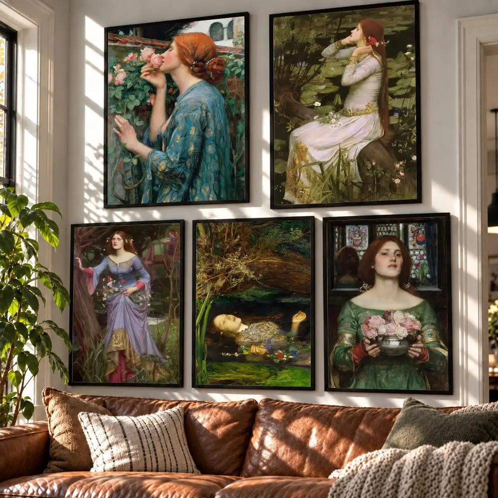 art John William Waterhouse Poster HD Poster Self Adhesive Waterproof Wall Art Print Bedroom Living Room Modern Decor Gift