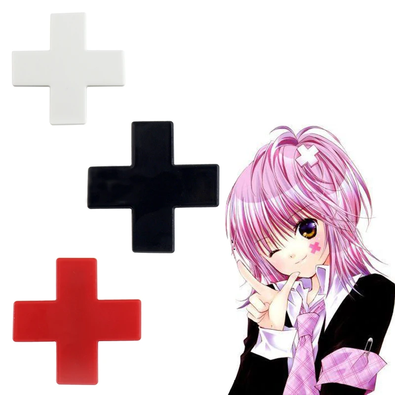 3-Farbige Anime Cosplay Rotes Kreuz Haarspangen Hinamori Amu Haarklammer Cosplay Kopfschmuck Haarnadel Kawaii Accessoires Geschenk