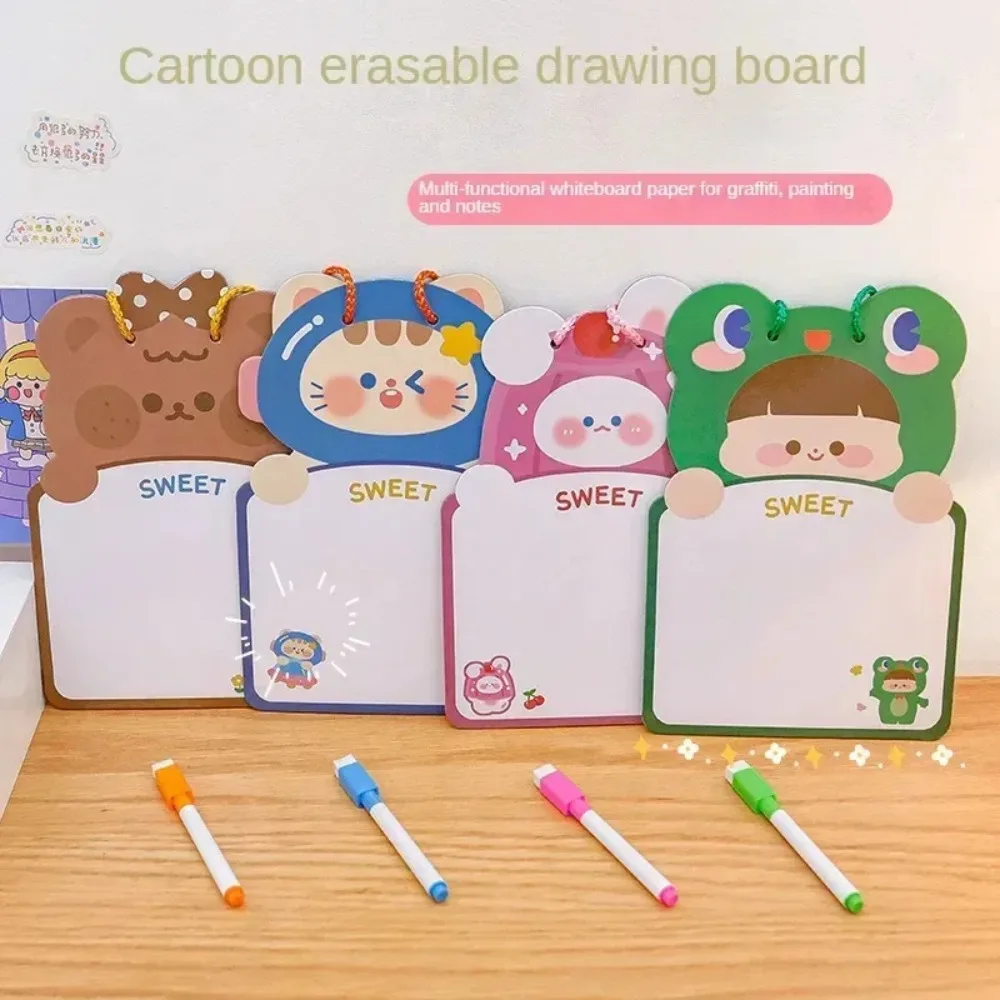 Children's Erasable Double-sided Drawing Board Hanging Message Graffiti Writing Pad Toy Whiteboard Pen for Kid Birthday Gift