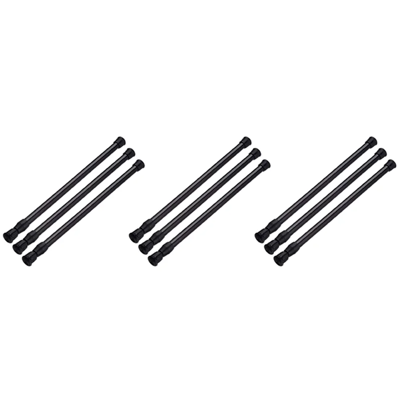

B03C-9PCS Пружинные карнизы для штор от 16 до 28 дюймов Натяжной стержень Пружинный карниз Регулируемый карниз для штор Расширяемый карниз для штор
