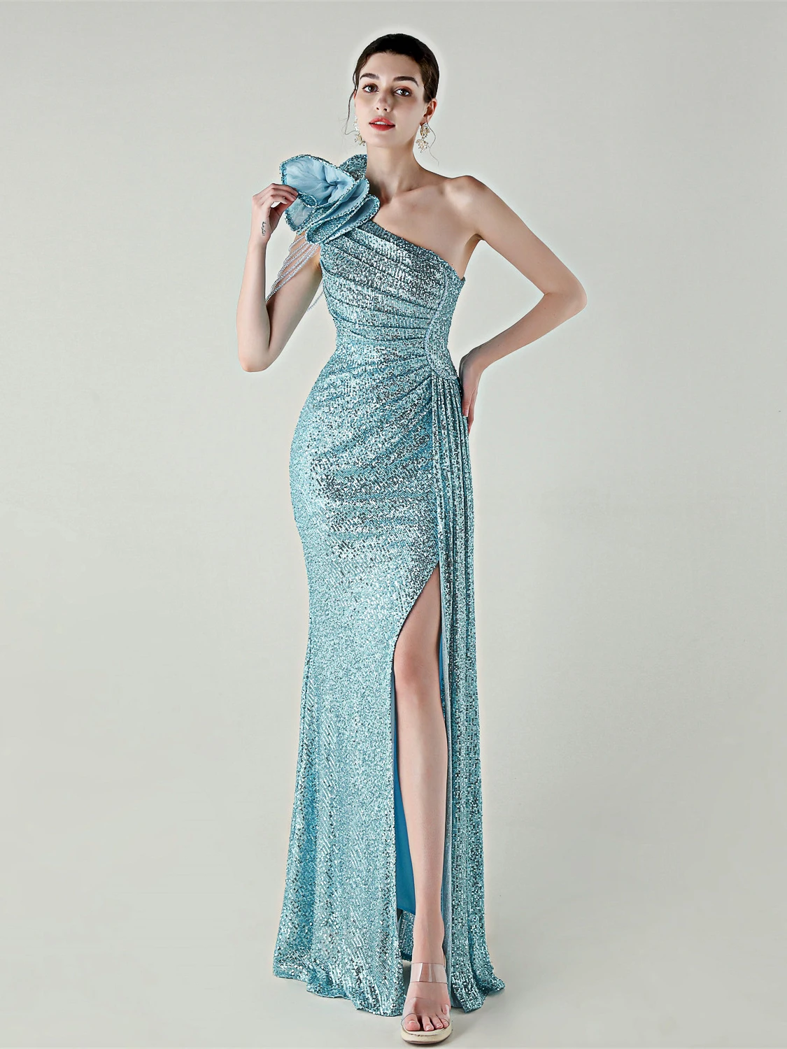 

Ele Evening Gown Women's Host 2026 New Luxury Design High-End Aosphere Long Dr Sexy Zipper Sle High Waist Fi Tail