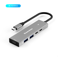 5 in 1 Type-c USB HUB 2A+2C High Speed USB3.2 Gen2 10Gbps Aluminum USB C Splitter Multiport Adapter USB Expander for PC Laptop