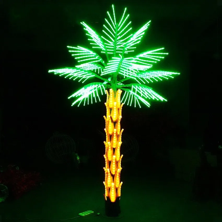 

Height 3 Meters Wide 2 Meters 16 Leaves Artificial Plant Tree Light Pvc Artificial Coconut Tree Light Led Tree Light