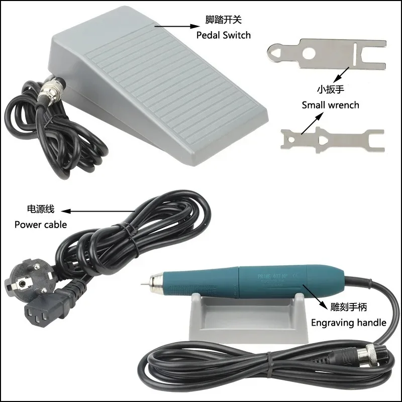 407 Dental Brushless Micromotor 230w 50000rpm Portable Electric Micromotor with Handpiece for Lab
