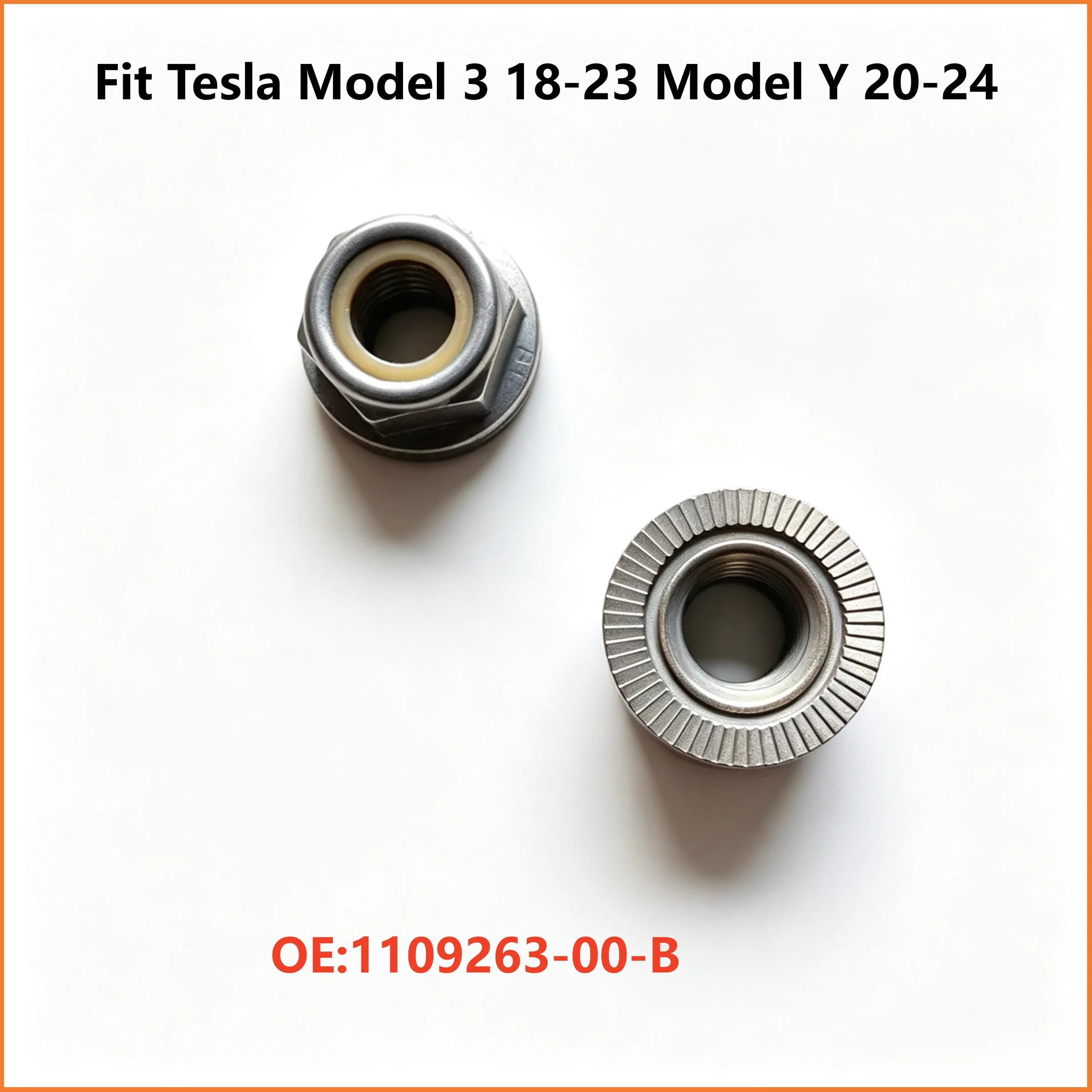 1109263-00-B Front Control Arm Nut For Tesla Model 3 2018-2023 Model Y 2020-2024 Suspension Straight Curved Arm Fastener Auto