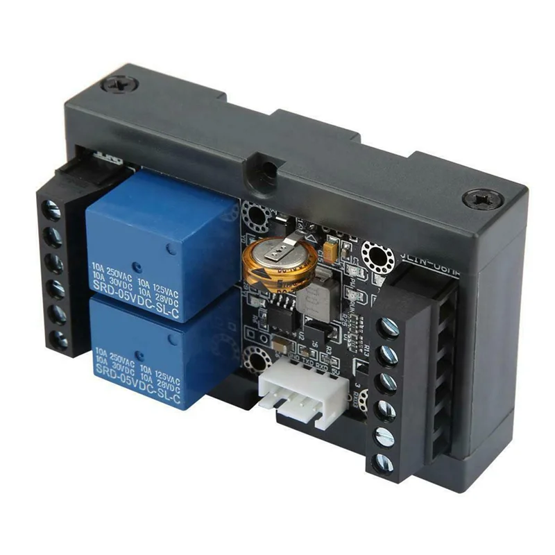 Gran Sale-2X PLC Placa de Control Industrial FX1N-06MR Módulo de retardo de relé programable con carcasa