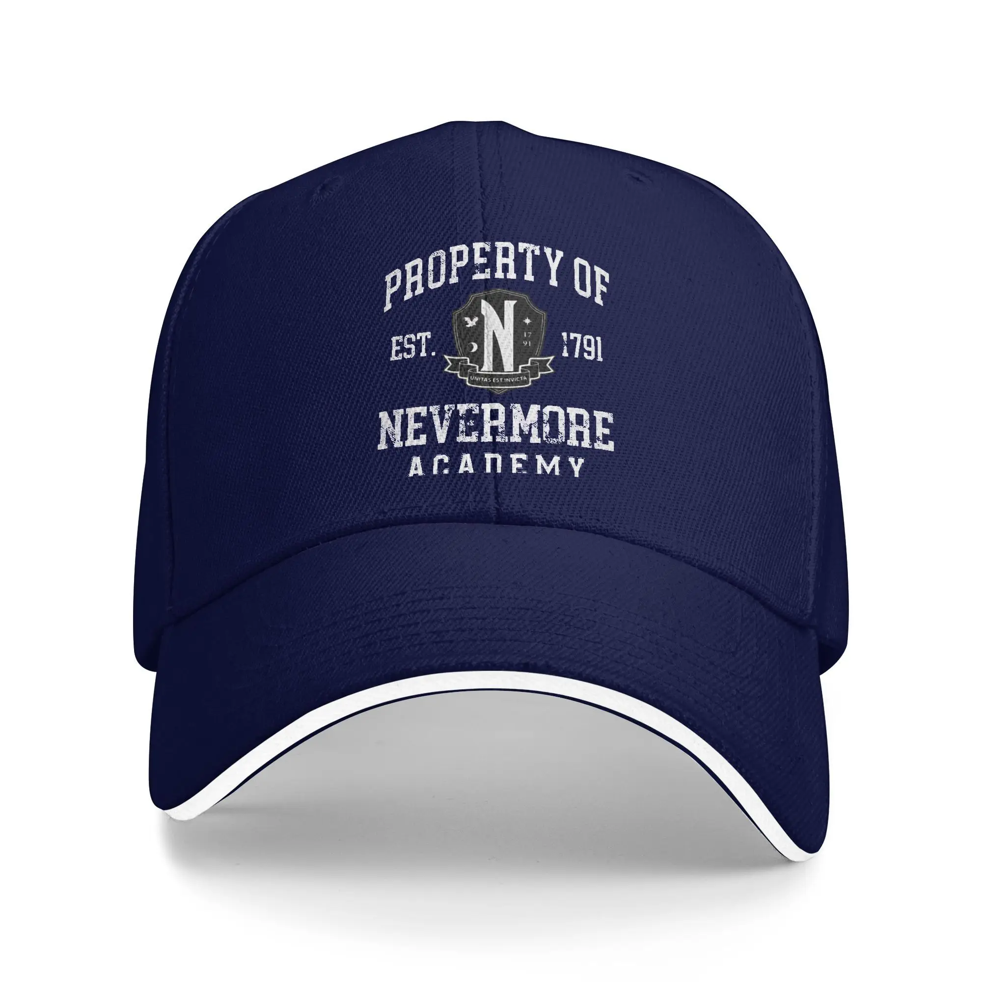 Nevermore Academy Emblem Baseball Cap  Tennis Skate Hot Sale Trucker Hat Women Men Streetwear Print Baseball Caps