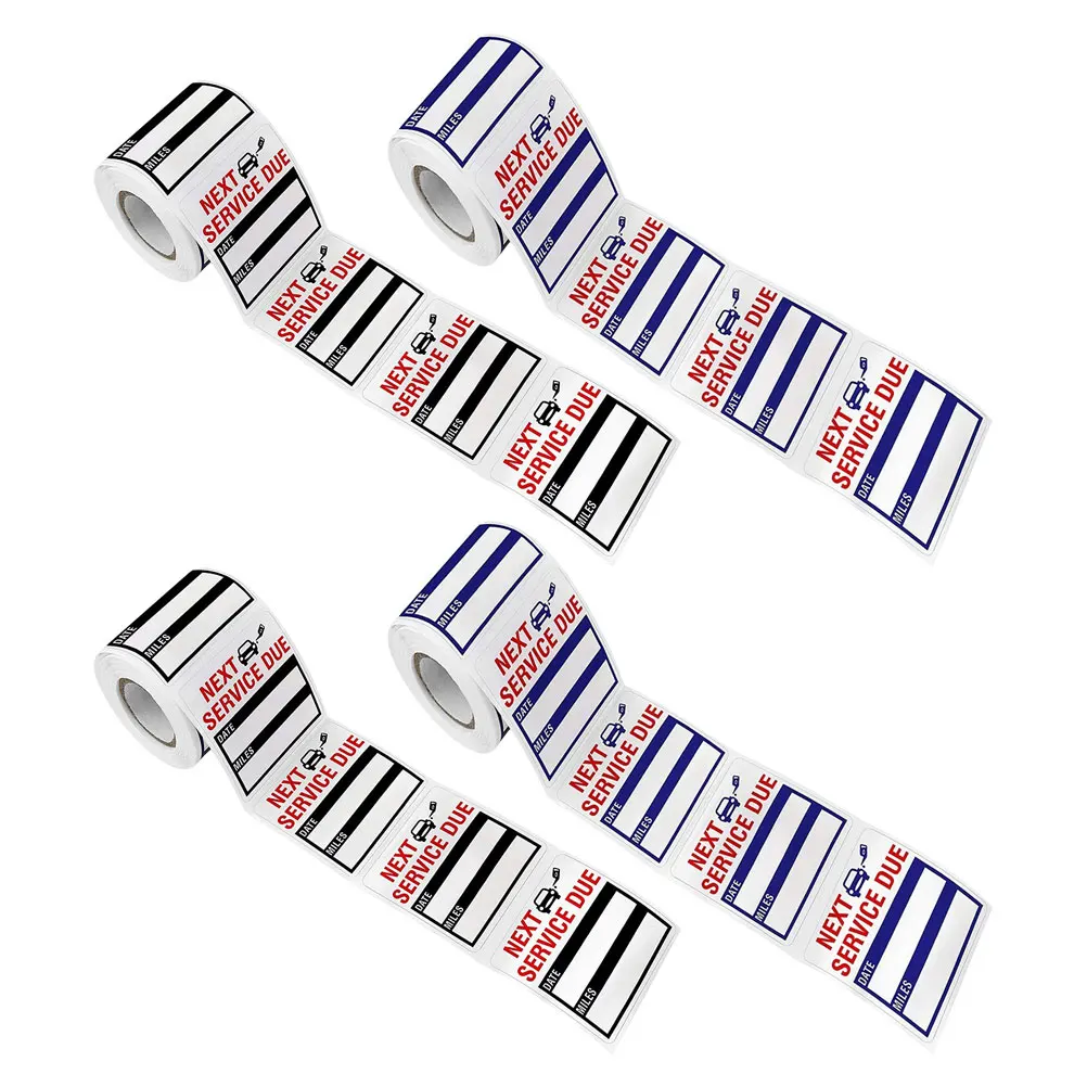 

4 Rolls Maintenance Service Tags Label Car Repairing Sticker Review Decals Stickers