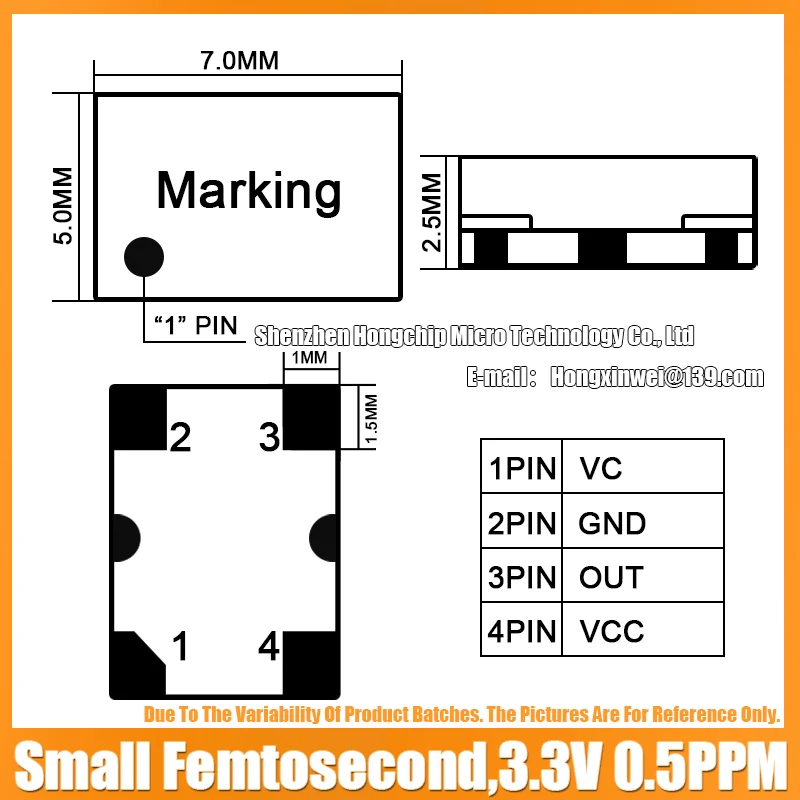 Imagem -05 - Oscilador de Cristal Temperatura Feminina Pequena Subsidiada Chip Tcxo 5070 48mhz 48.000mhz Substituir Cchd575 3.3v Pcs